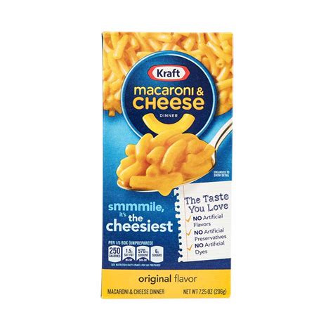 · kraft original macaroni & cheese dinners are a convenient boxed dinner · box includes macaroni pasta and original flavor cheese sauce mix · kraft . Macaroni & Cheese KRAFT Original Caja 206g | plazaVea ...
