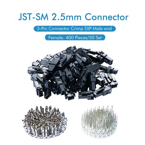 Buy CQRobot 400 Pieces 2 5mm Pitch JST SM JST Connector Kit 2 5mm