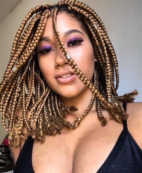 Easy Box Braids For Busy Dark Women Poetic Justice Braids Curly