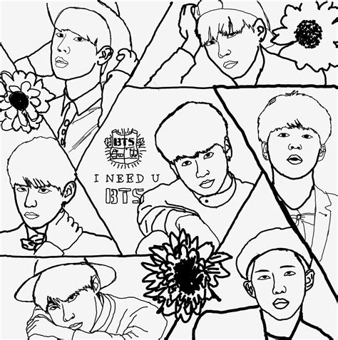 Bts Group Outline Drawing