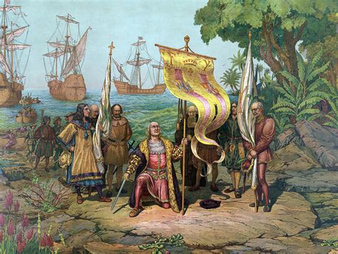 Columbus San Salvador Painting By Granger Fine Art America