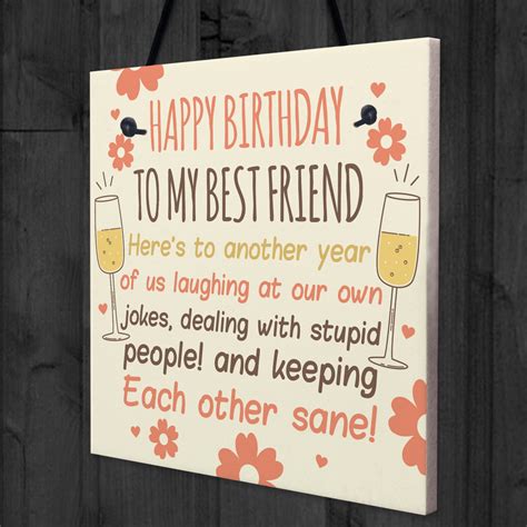 Hosting a birthday party for yourself or someone else? Funny Best Friend Birthday Card Friendship Gifts Sign