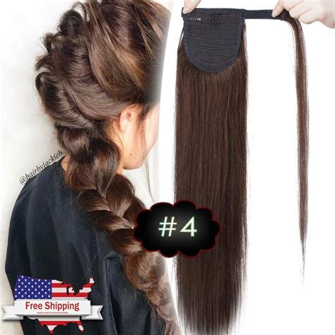 S Noilite Thick Clip In Pony Tail Hair Extensions Wrap Clip On Ponytail