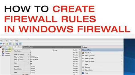 🔴 How To Create Firewall Rules In The Windows Firewall Youtube