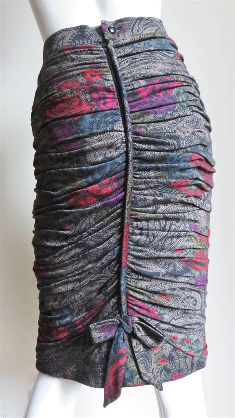 Emanuel Ungaro Ruched Skirt 1990s For Sale At 1stdibs