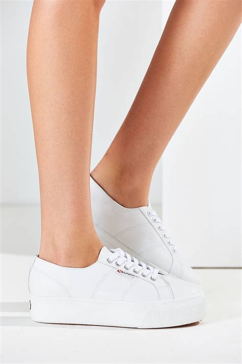 Slide View 3 Superga 2790 Leather Platform Sneaker Platform