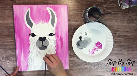 Llama Acrylic Painting Tutorial Youtube