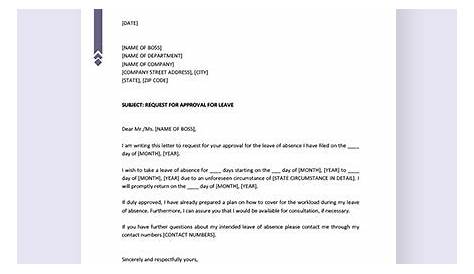 Sample Letter To Boss | The Document Template