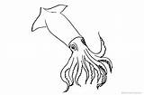 Squid Coloring Clipart Printable Template Ballistic Adults sketch template