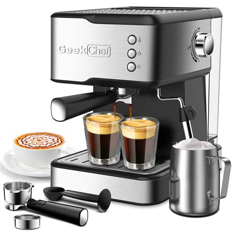 Geek Chef Coffee Espresso Machine Machine 20 Bar Pump Pressure
