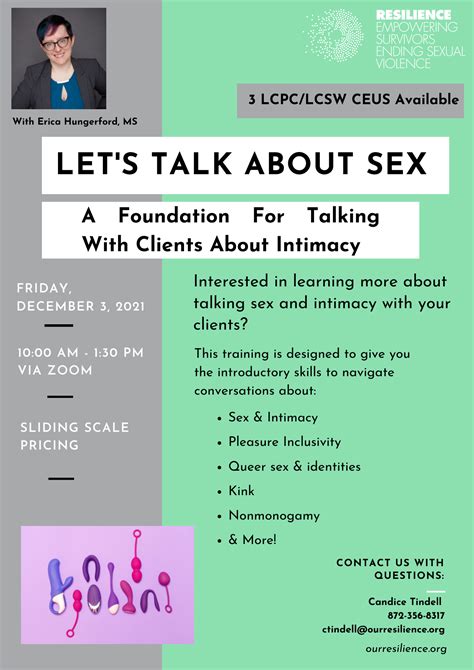 Let S Talk About Sex Training Resilience
