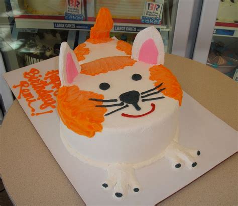 White And Orange Cat Birthday Cake By Baskin Robbins Hi Res 720p Hd