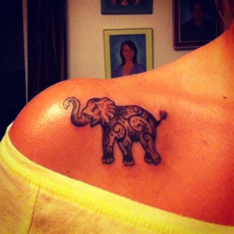 Girly Elephant Tattoos Love My New Elephant Tattoo Tatouage