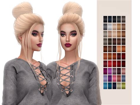 Sims Hairs Frost Sims Simpliciaty S Grace Hair Retextured Hot