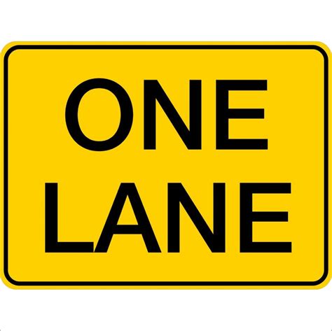 One Lane Discount Safety Signs New Zealand