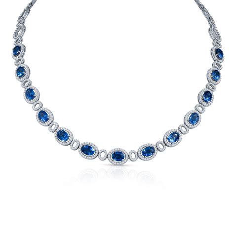 Cornflower Sapphire And Diamond Necklace Valobra Jewelry