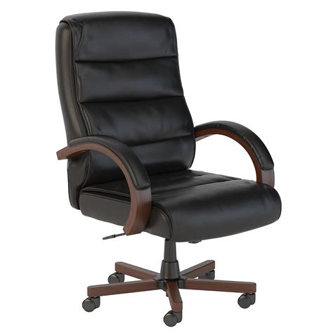 Ch Bll Bush Business Furniture Black Leather Soft Sense High Back Leather Executive Office