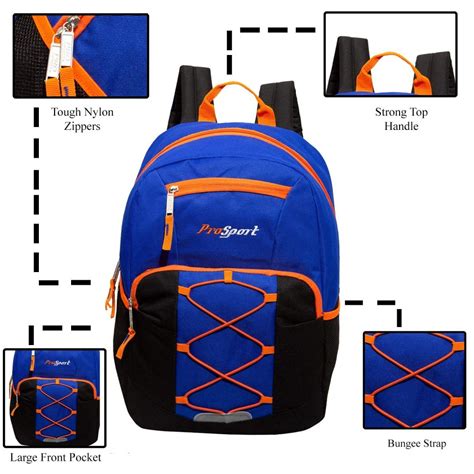 Wholesale 17 Classic Bungee Backpack 4 Assorted Colors