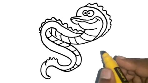 How To Draw A Eel How To Draw A Sea Animals For Kids Easy Drawing