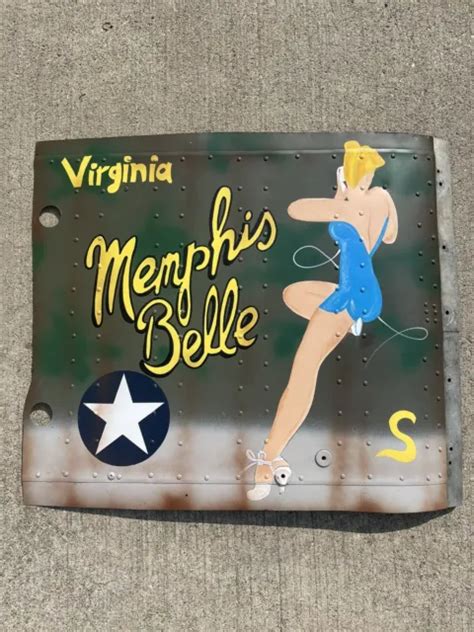 Nose Art Panel Ww2 B 17 Flying Fortress Memphis Belle Real Airplane