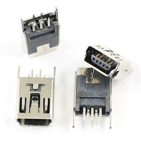 Pcs Mini USB Female Pin Type B DIP Socket Connector Degree EBay
