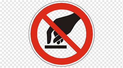 No Touch Sign Prohibition In The United States Sign Pictogram Label