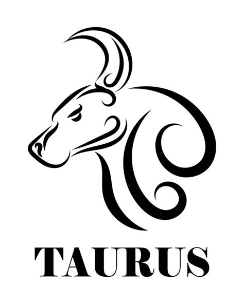 Taurus Zodiac Line Art Vector Eps 10 2174348 Vector Art At Vecteezy