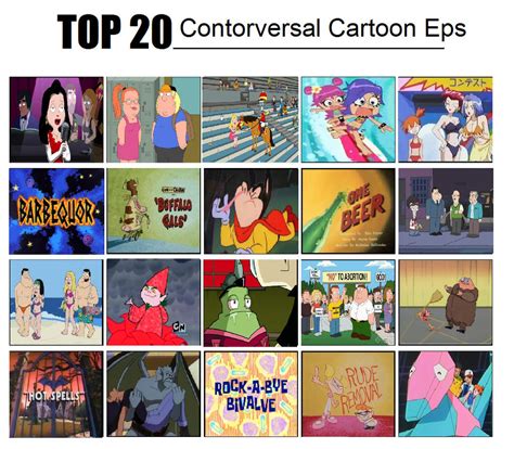 Top 20 Controversal Cartoon Episodes By Furrymessvsthecogs On Deviantart