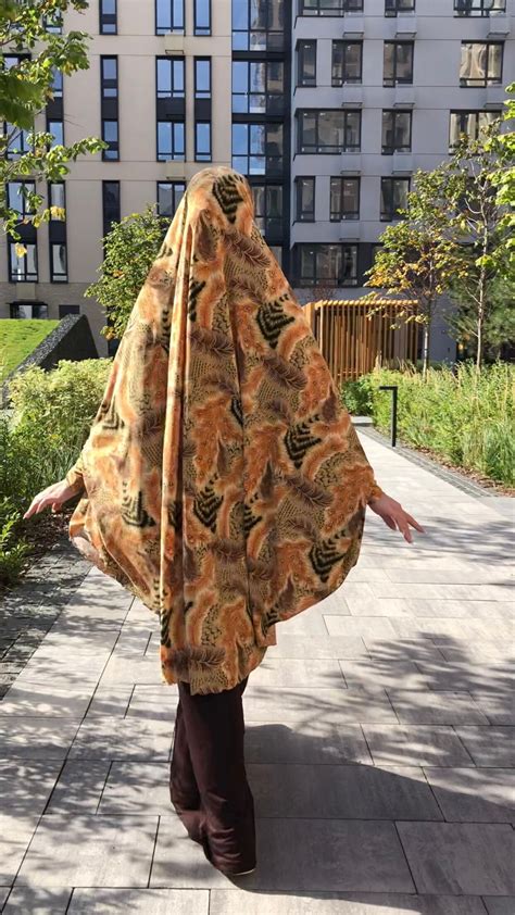 beige and brown khimar with print long jilbab hijab nikab etsy uk