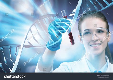 Doctor Hand Infected Blood Sample Test Stock Photo 1698984964