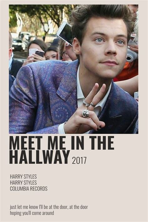 meet me in the hallway by harry styles minimalistische filmposter musikposter filmposter