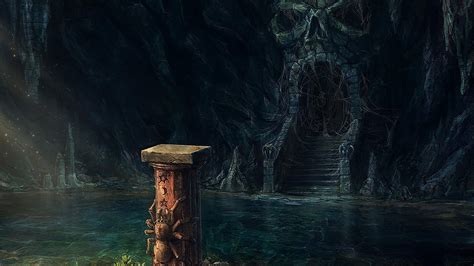 🥇 Water Cave Dark Monsters Fantasy Art Artwork Wallpaper 14454