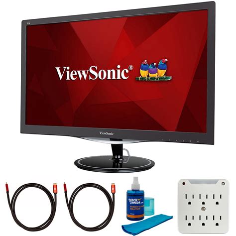 Viewsonic Vx2457 Mhd 24 Inch Widescreen Led Backlit Lcd Monitor Bundle