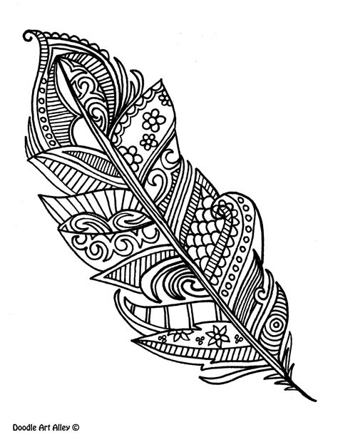 Image Result For Zentangle Feather Mandala Mandala Coloring Pages