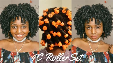 Perm Rod Roller Set On 4c Natural Hair Natural Hair Styles 4c Natural Hair Roller Set