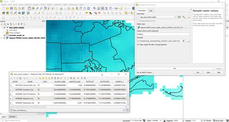 Summarizing Raster Data For Areas And Assigning Values To Points At These Coordinates