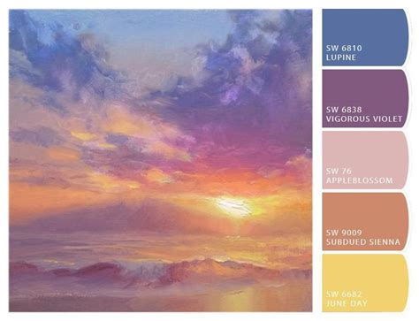 Cozy Beach Sunset Sunrise Color Palette And Home Decor Ideas