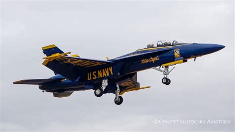 USN Blue Angels Blue Angel 7 F A 18F Super Hornet Site Inspection At