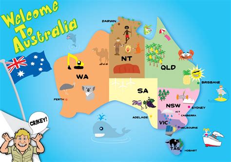 Australian Map For Kids