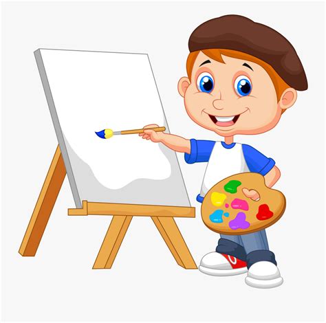 Painting Cartoon Royalty Free Drawing Kid Painting Clipart Free