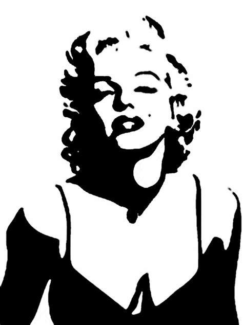Marilyn Monroe Stencil By Gulcin Marilyn Monroe Stencil Marilyn Monroe