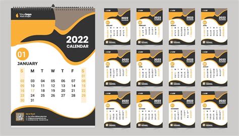 Free Wall Calendar 2022 Template Design Idea Calendar 2022 2759718
