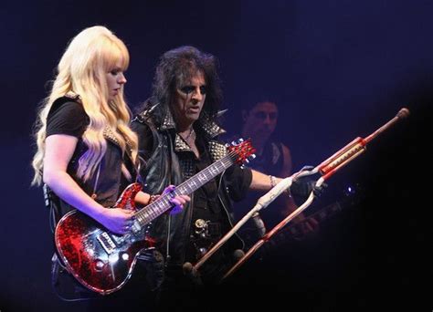 Orianthi And Alice Cooper Live Rock Los Angeles Clippers Alice Cooper