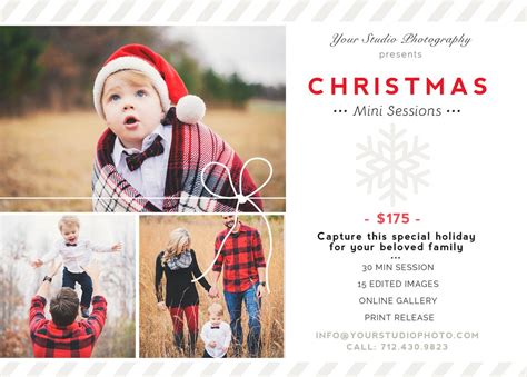 Christmas Mini Session Template Holiday Mini Session Etsy