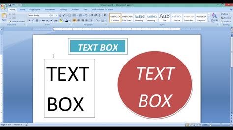 How To Create A Textbox In Ms Word Youtube