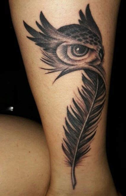 15 Best Owl Feather Tattoo Ideas And Designs Petpress Owl Feather