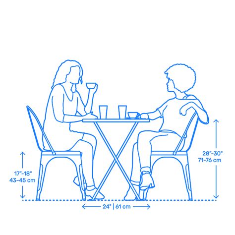 Café Tables Dimensions And Drawings Dimensionsguide