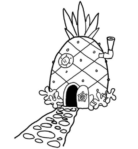 Squidward Coloring Pages Patrick Star House Free Printable Coloring Pages