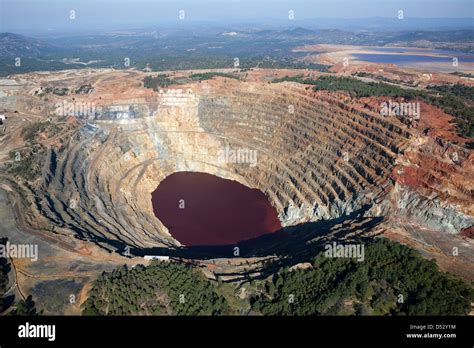 Riotinto Mine Huelva Espagne Vue Aérienne Atalaya Mine à Ciel