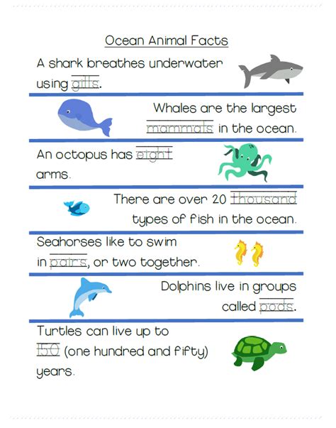 Ocean Animal Math And Writing Worksheets For Prek Ocean Animals